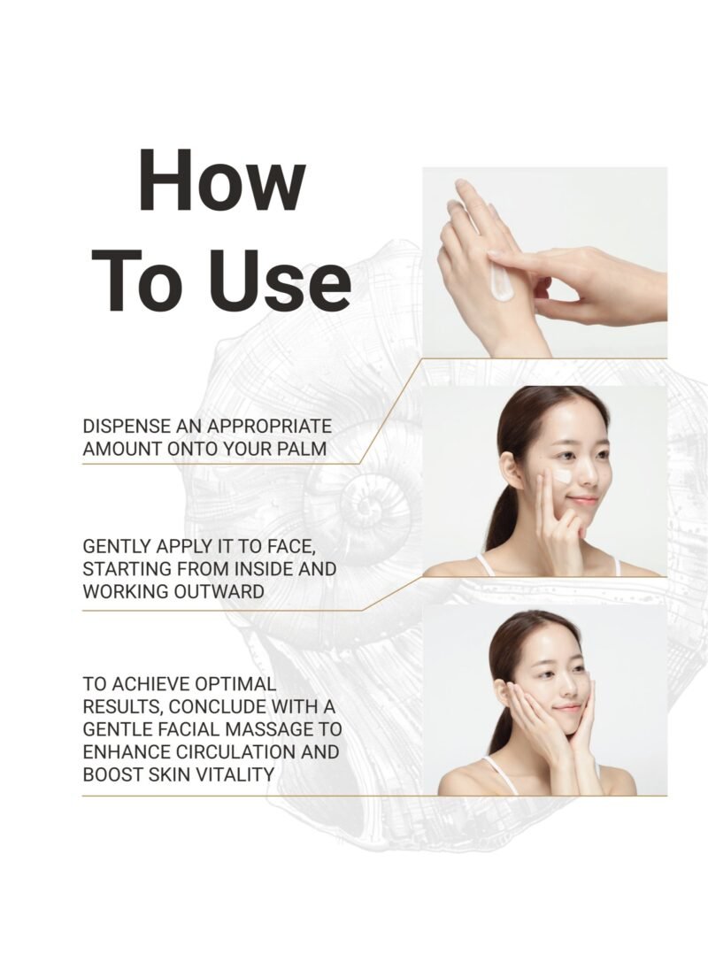 Gold Snail Face Cream 24K Real Gold Extract 50ml  -  Korean Skin Care Anti-Wrinkle & Anti-Aging, Firming 24 Hours Cream Hydrating & Moisturizing - Image 5