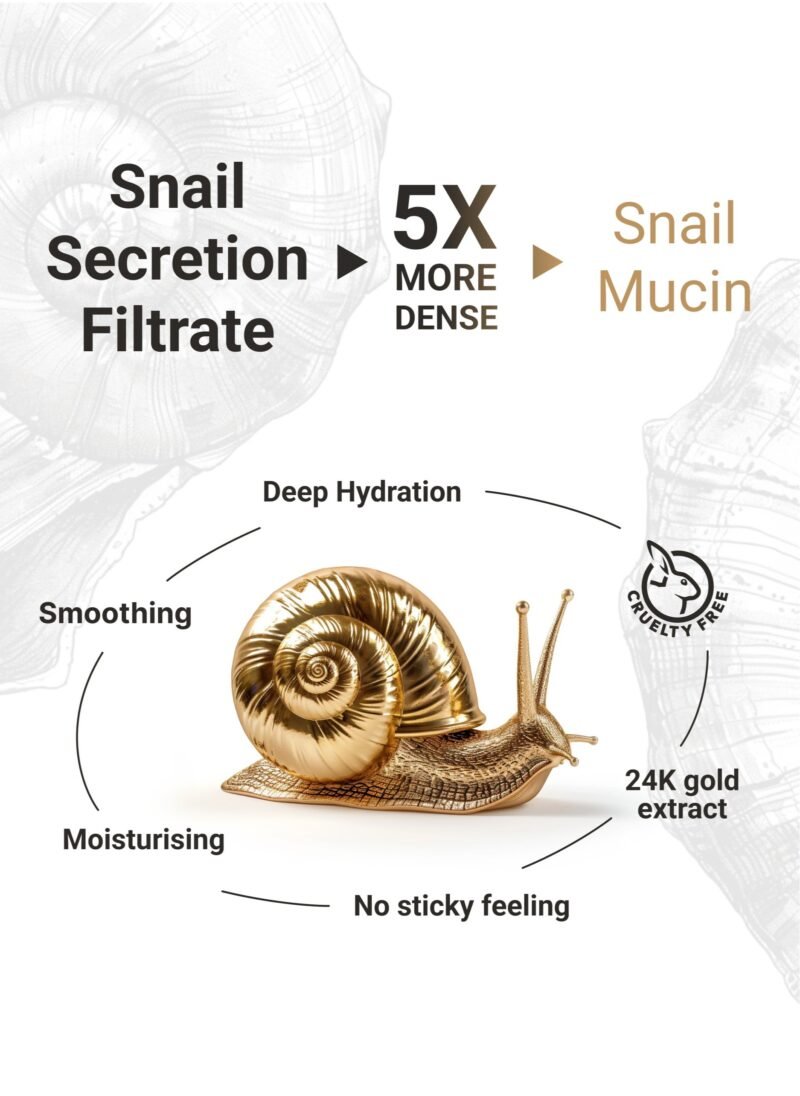 Gold Snail Face Cream 24K Real Gold Extract 50ml  -  Korean Skin Care Anti-Wrinkle & Anti-Aging, Firming 24 Hours Cream Hydrating & Moisturizing - Image 3