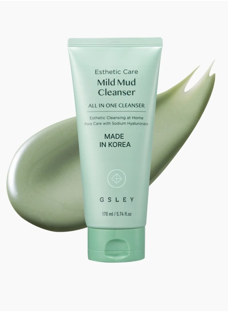 GSLEY Gsley Mild Mud Cleanser Korea Beauty 170 ml - Deep Foam Pore Cleanser Gentle Exfoliator with Natural Cooling Soothing COMPLEX S
