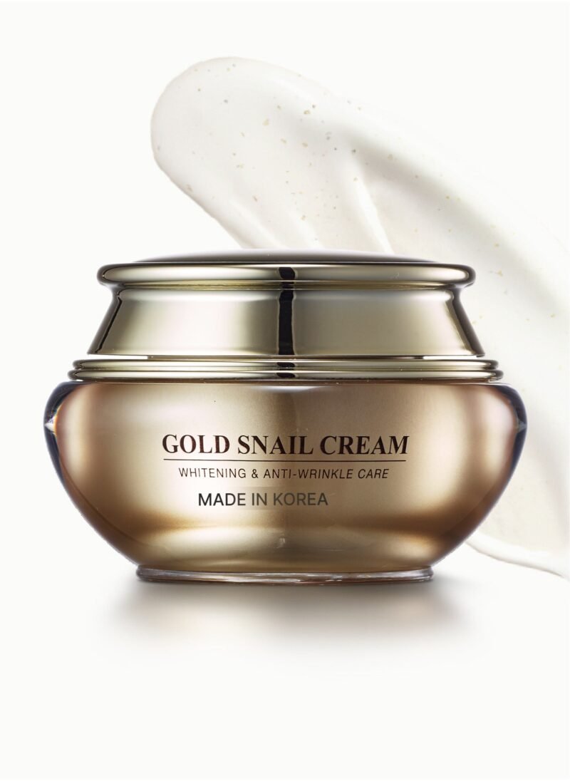 Gold Snail Face Cream 24K Real Gold Extract 50ml  -  Korean Skin Care Anti-Wrinkle & Anti-Aging, Firming 24 Hours Cream Hydrating & Moisturizing